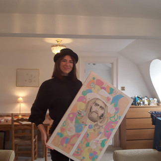 Work exhibited for art guild jury