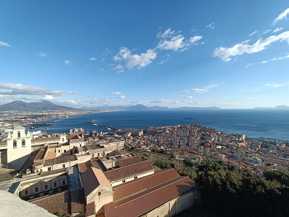 Vista de la bahia de Napoles desde el castillo Sant'elmo