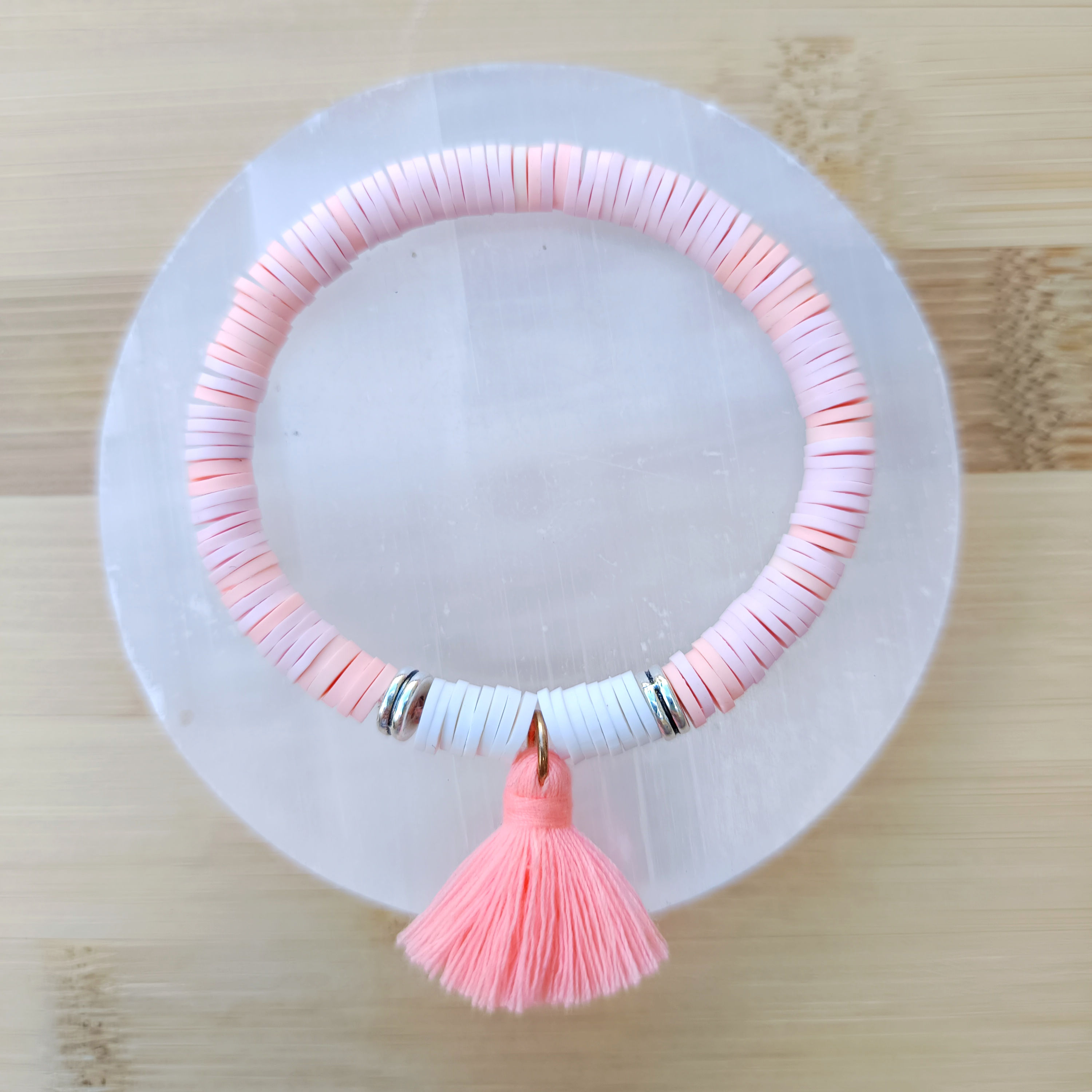 Bracelet Pompon rose