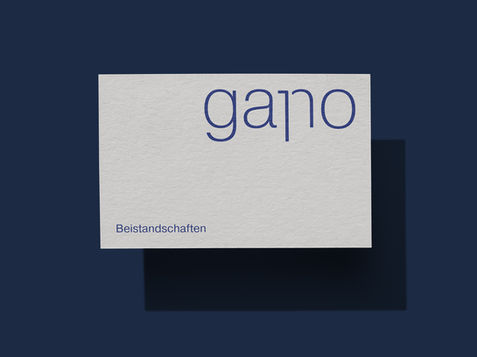 Visitenkarte für die Gano GmbH