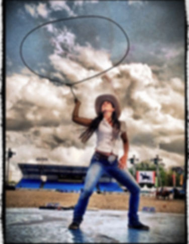 Circus Cowgirl, Kansas Carradine, Lasso performance