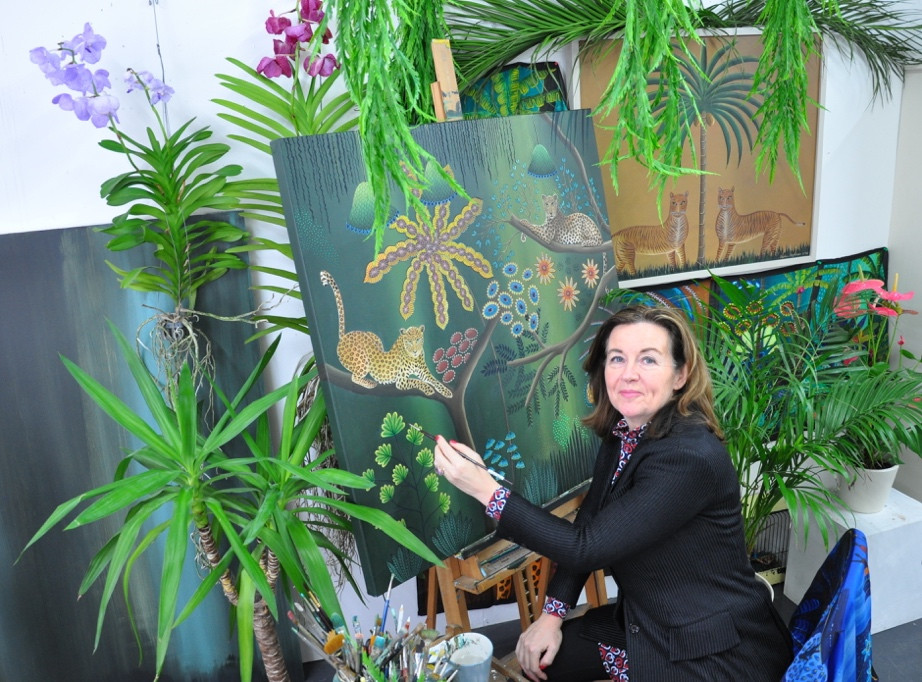 An artist at Wimbledon Art Studios showcases her immersive art studio as part of the forthcoming Wimbledon Art Fair, this November