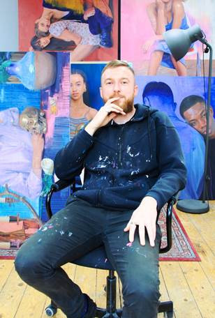 Renowned street artist Ant Carver in his London studio