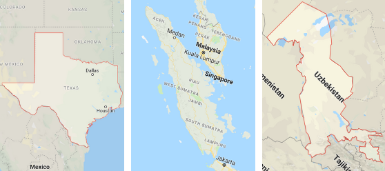 Sumatra, Indonesia’s largest independent island, is the same size as the country of Uzbekistan and the US State of Texas.