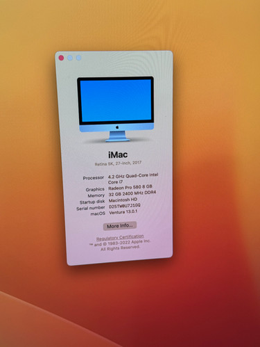 2017 iMac 27