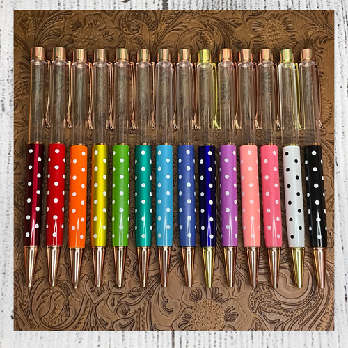 Customizable Skinny PolkaDot Pens Shell’s PickSee Pens