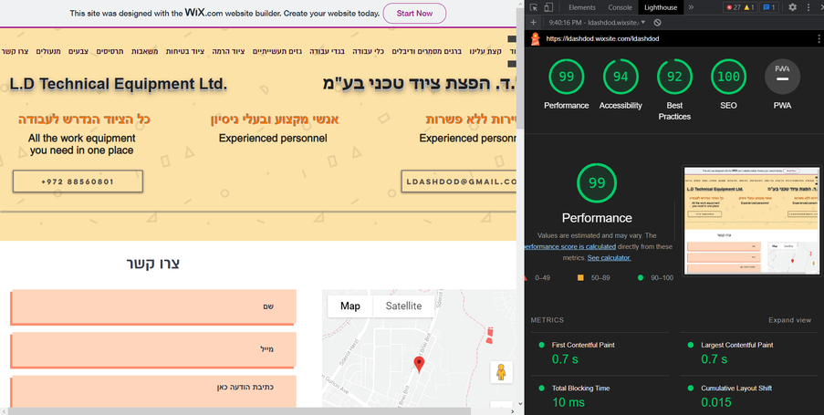 L.D Ashdod website screenshot
