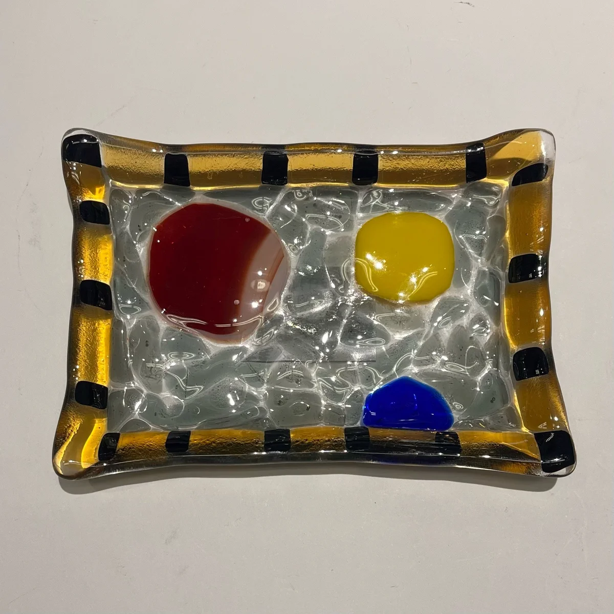 Colorful Circles Glass Dish