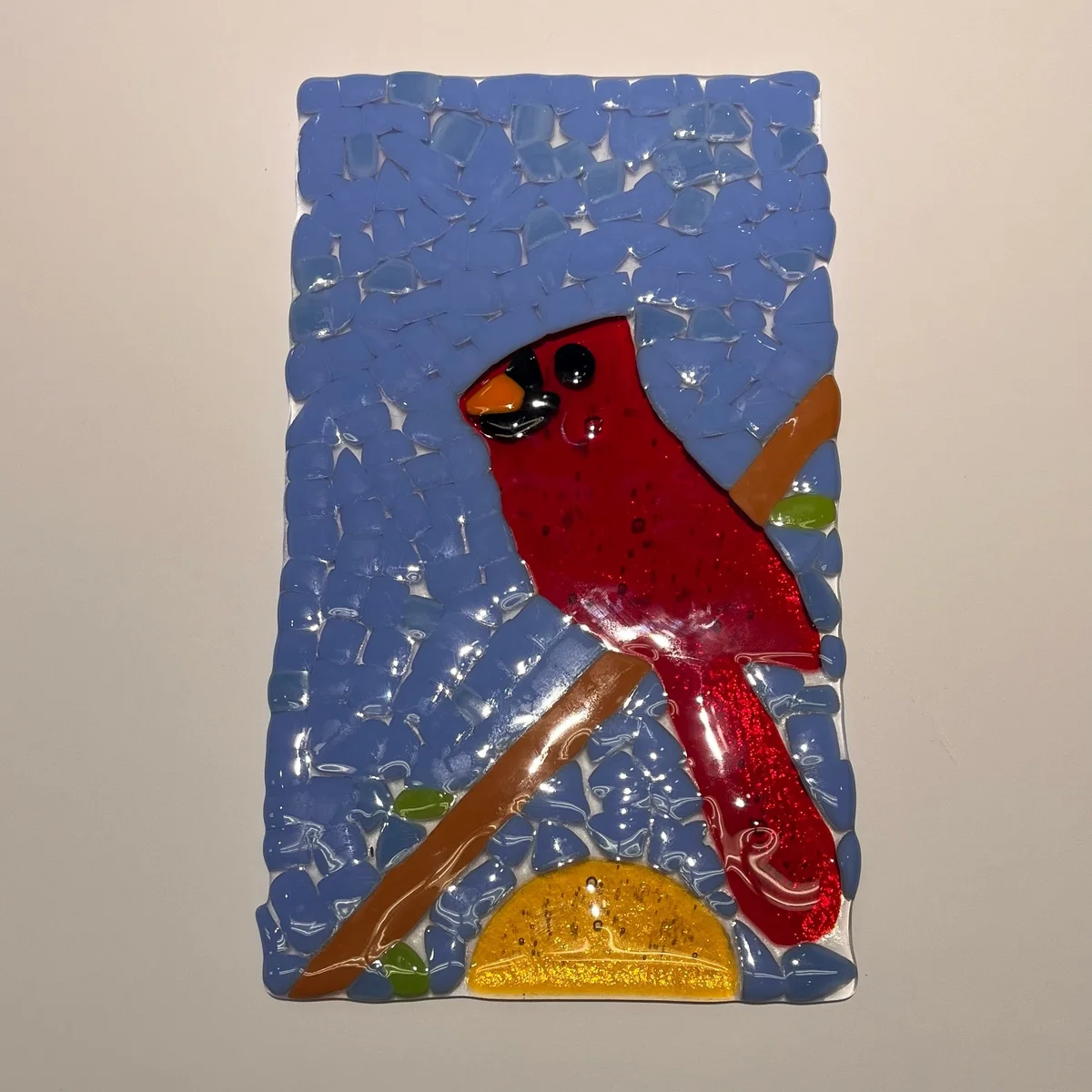 Cardinal Glass Stand Piece
