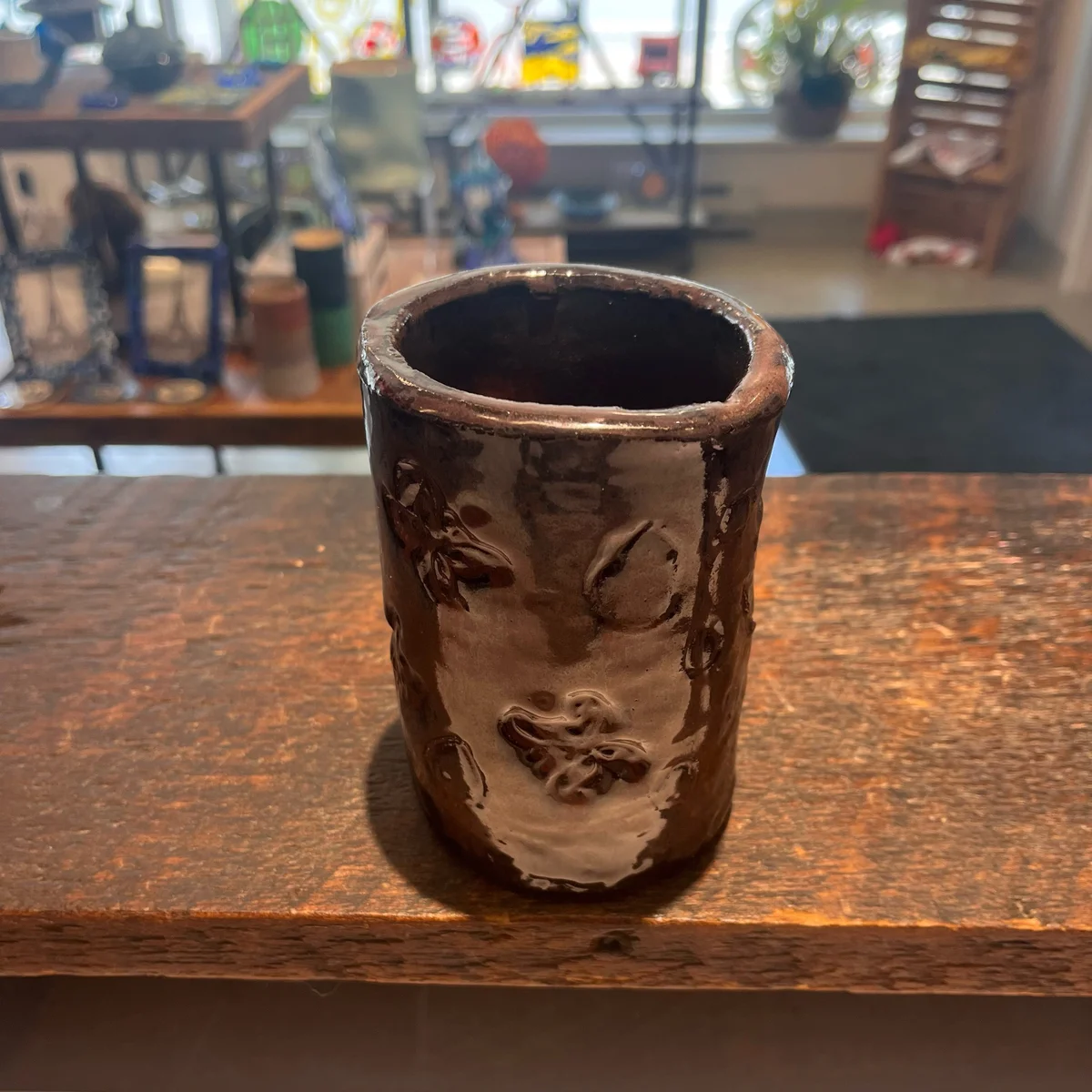 Brown Spring Ceramic Candle Holder
