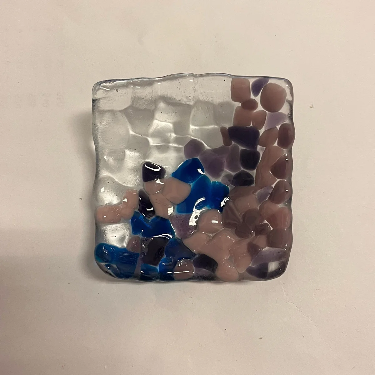 Purple and Blue Glass Ring Dish