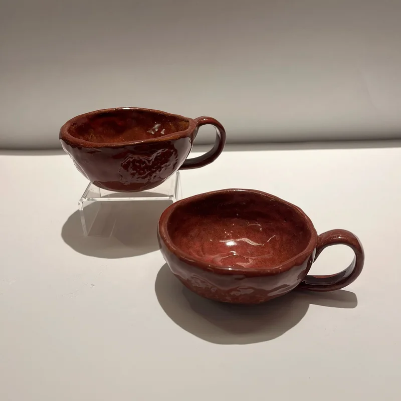 Red Ceramic Cup Set