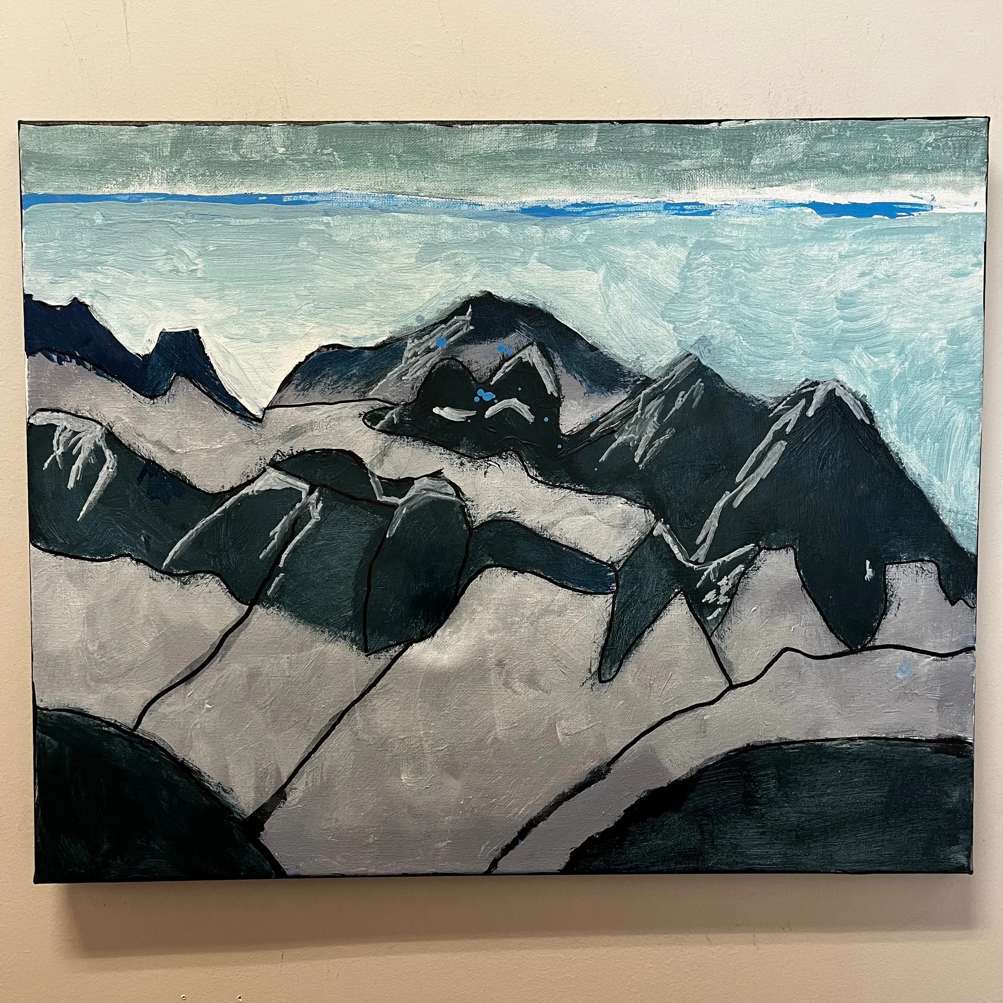 'Snowy Mountain' Acrylic on Canvas