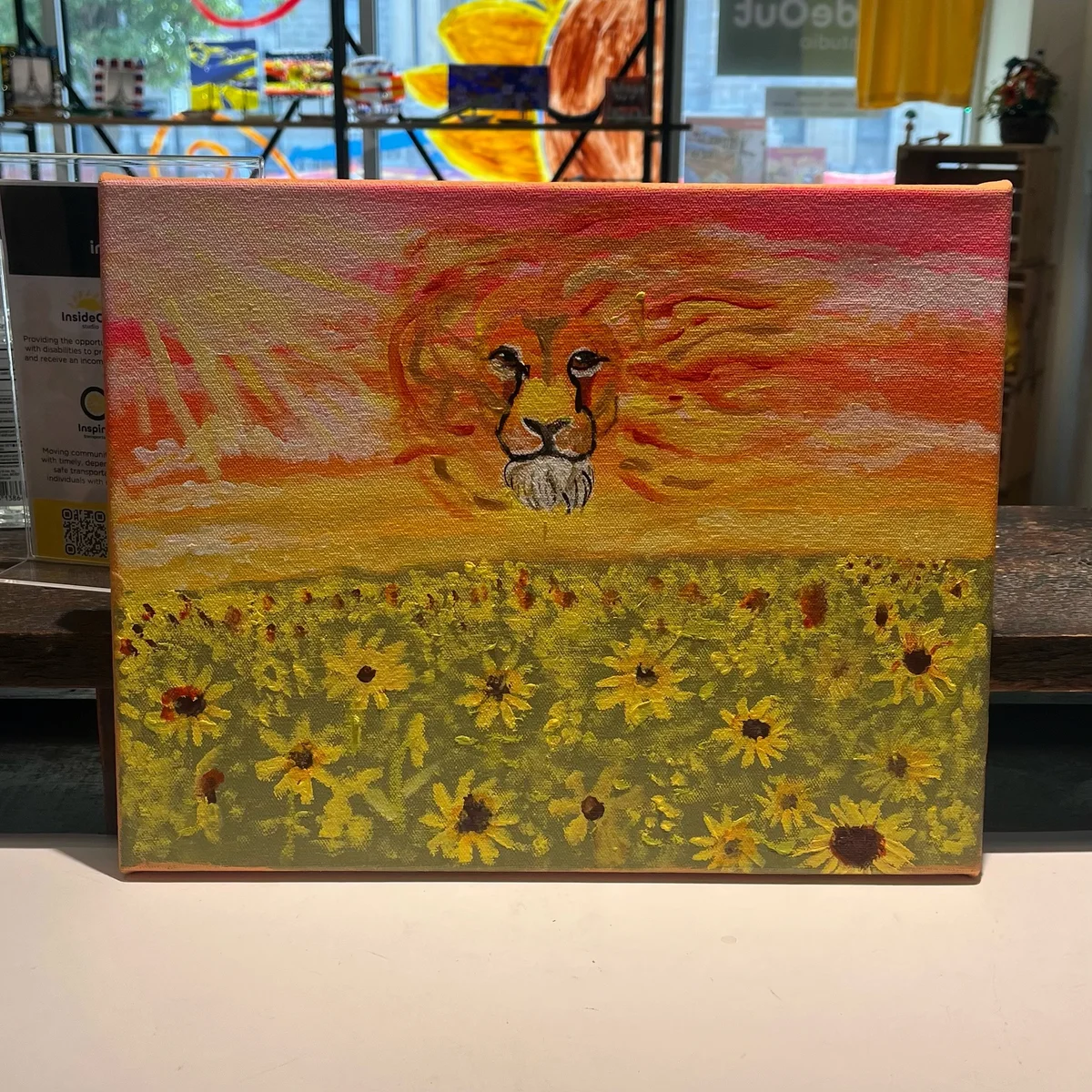 'Sun Lion' Acrylic on Canvas
