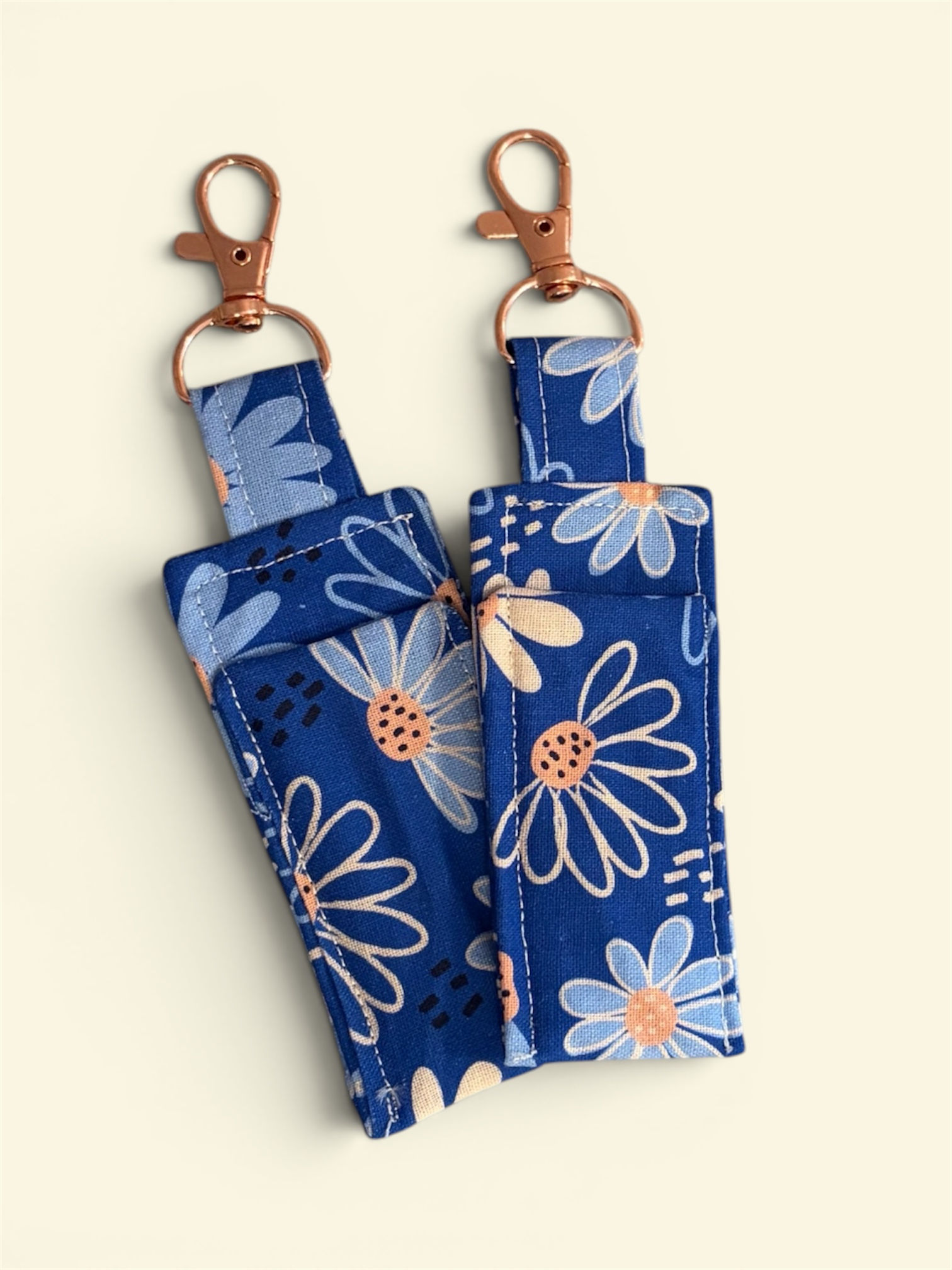 Lip balm holder on key chain