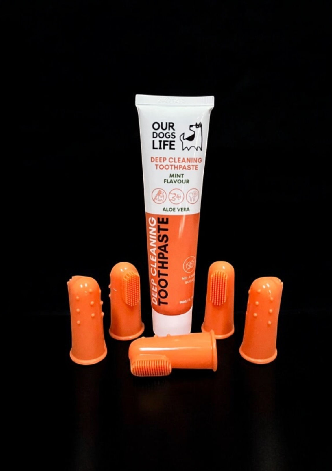 Deep Cleaning Toothpaste & Reusable finger brushes
