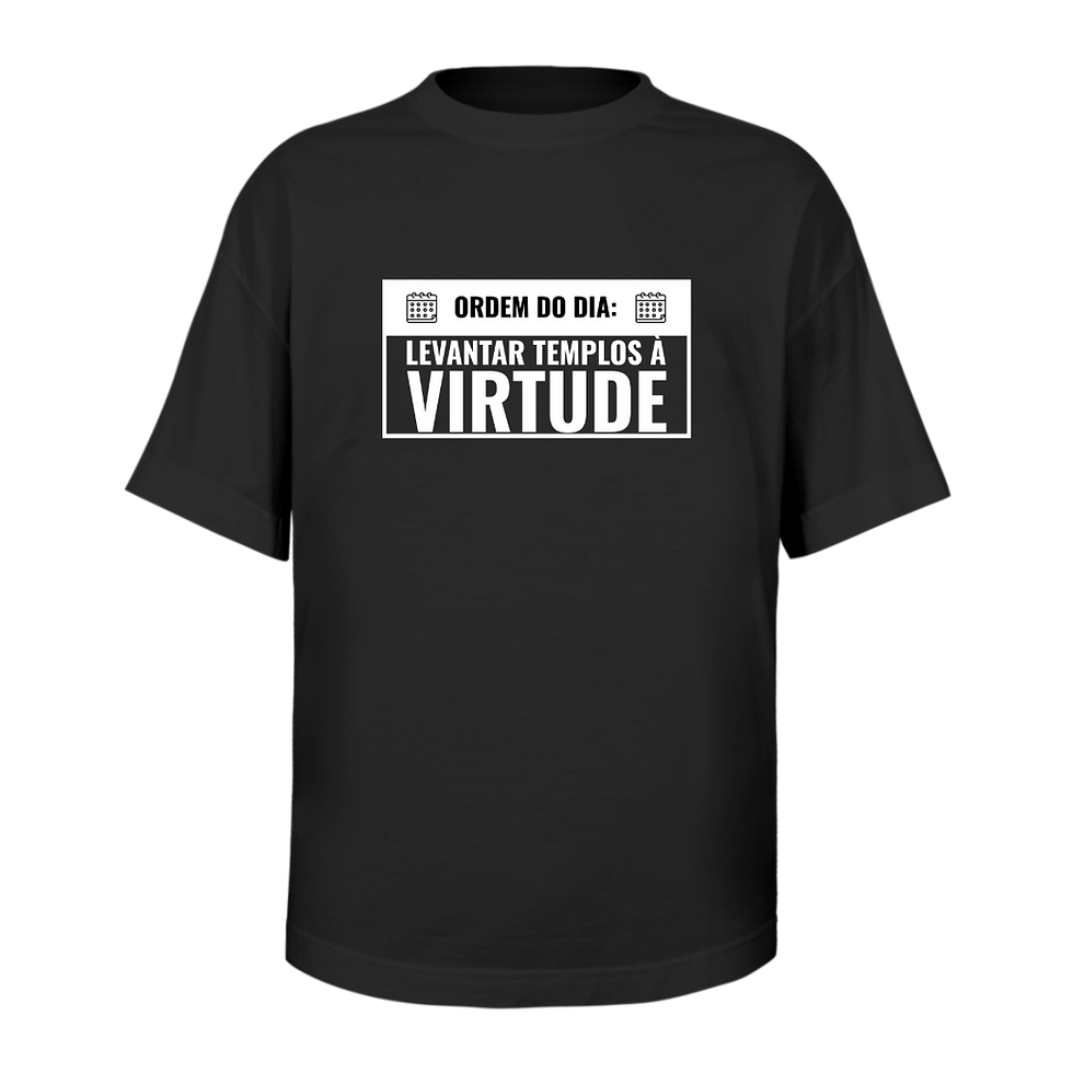 CAMISETA SUPER OVERSIZED TEMPLOS À VIRTUDE