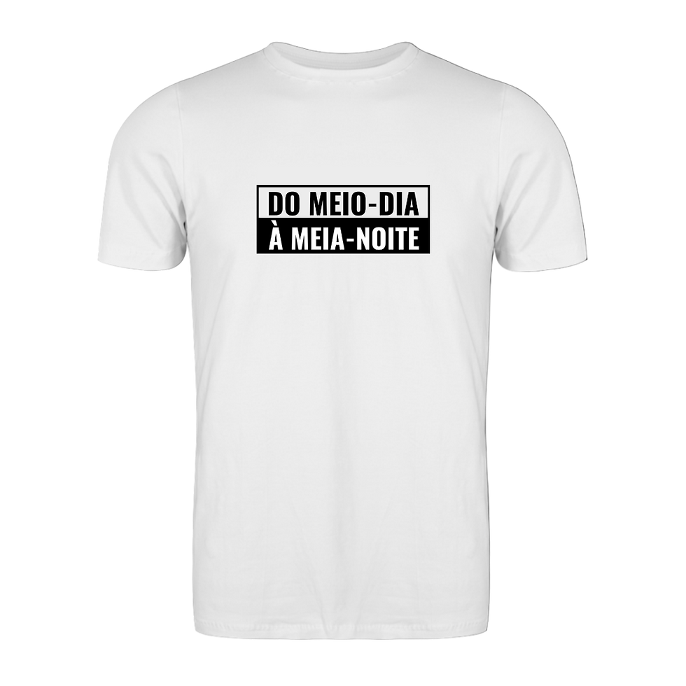 CAMISETA TRADICIONAL DO MEIO-DIA À MEIA-NOITE