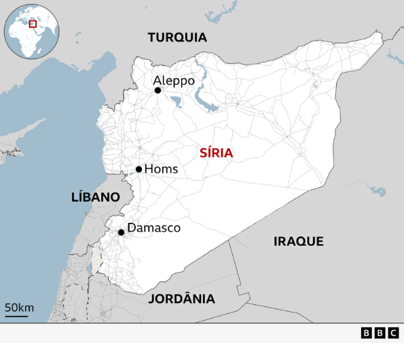 Localização Geográfica: Aleppo, Damasco e Jerusalém