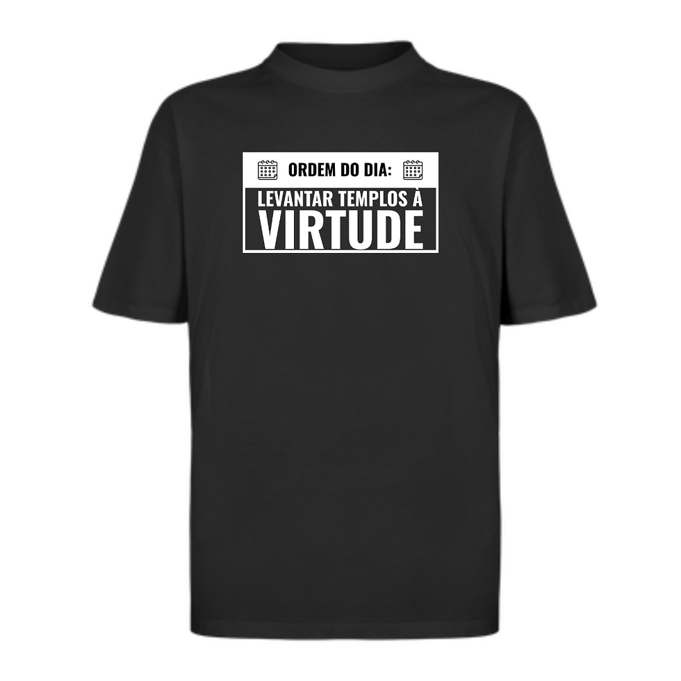 CAMISETA OVERSIZED TEMPLOS À VIRTUDE