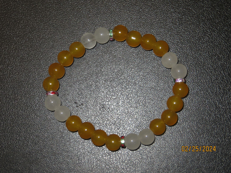 Thumbnail: Glass bead stretch bracelet 