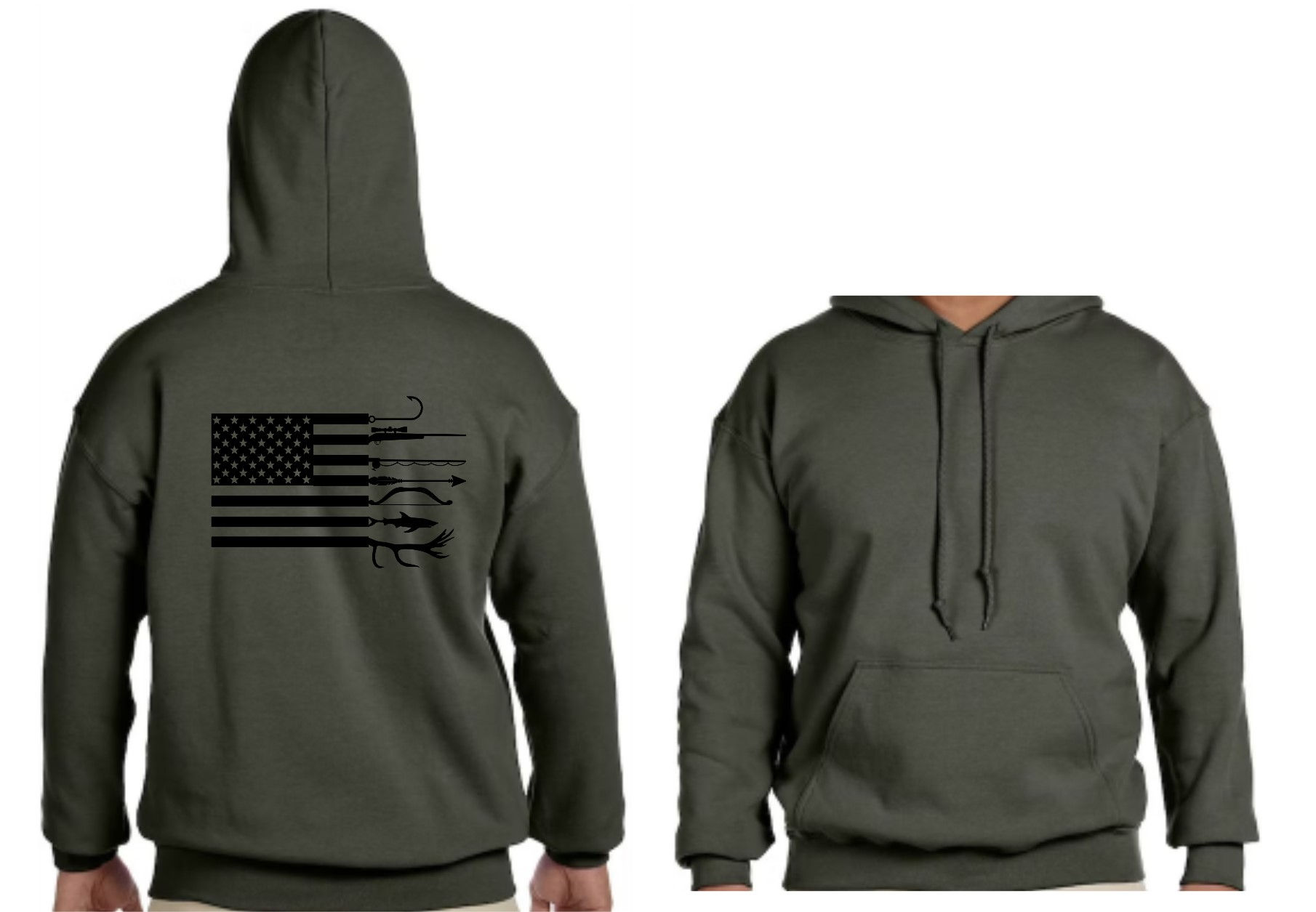 Outdoorsman Flag Hoodie