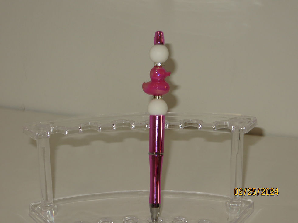 Thumbnail:  Acrylic & Silicone beaded pen with refill