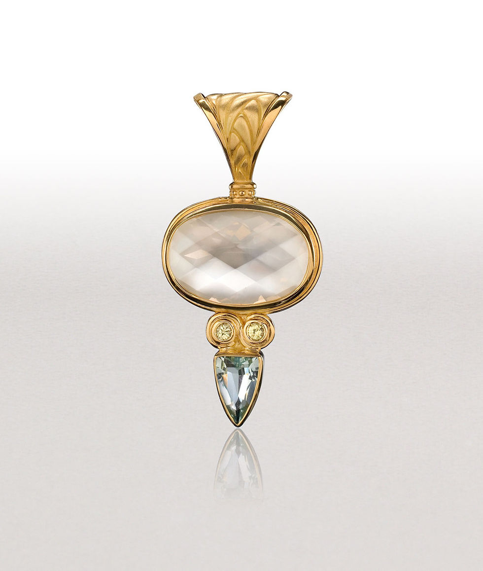 Medium Bail White Moonstone Pendant