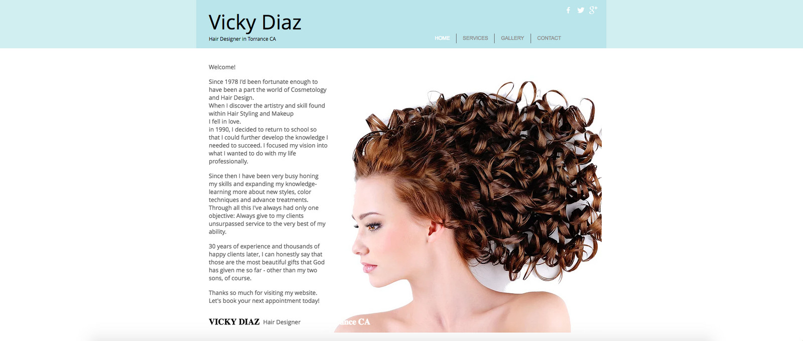 Hair Stylist Website Designer