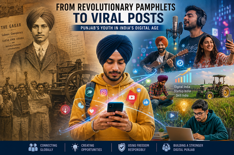 From Revolutionary Pamphlets to Viral Posts: Punjab’s Youth in India’s Digital Age