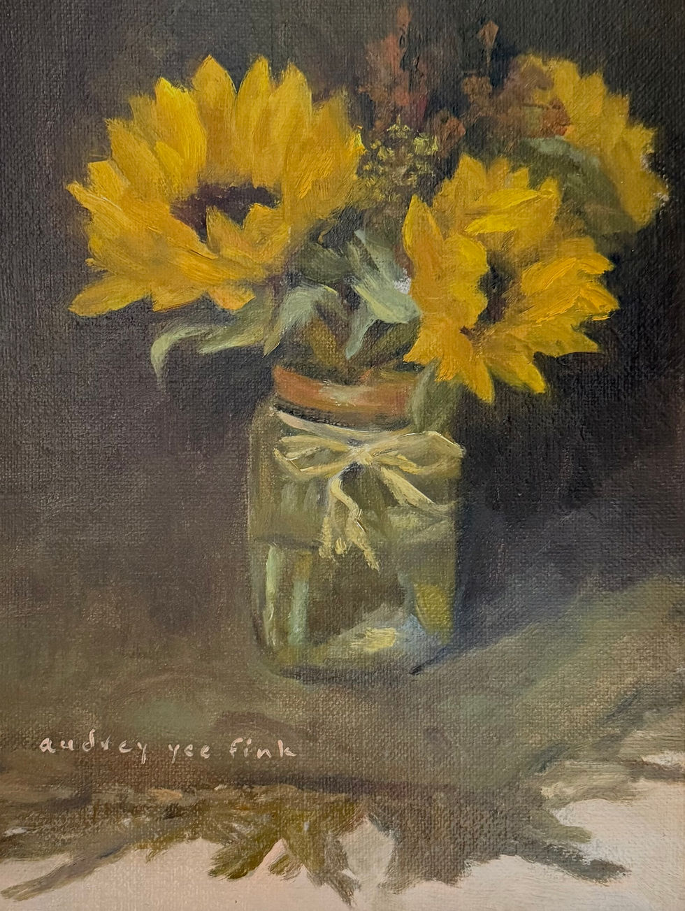 Mason Jar Sunflowers