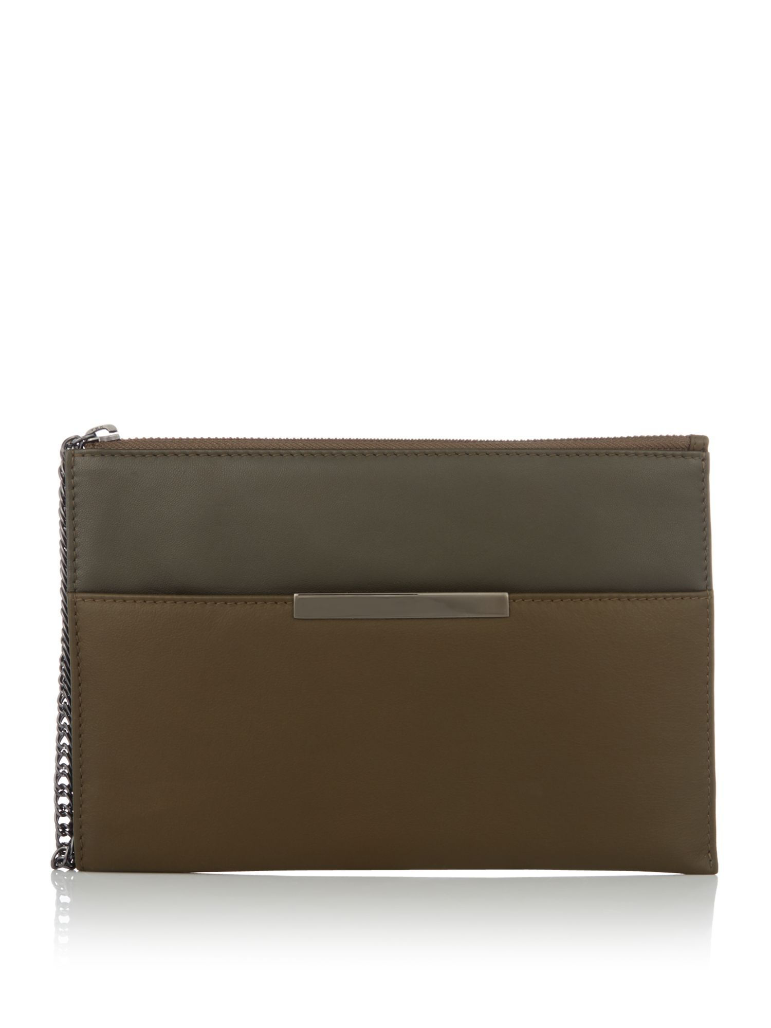 Label Lab Chain wristlet pouch, Khaki