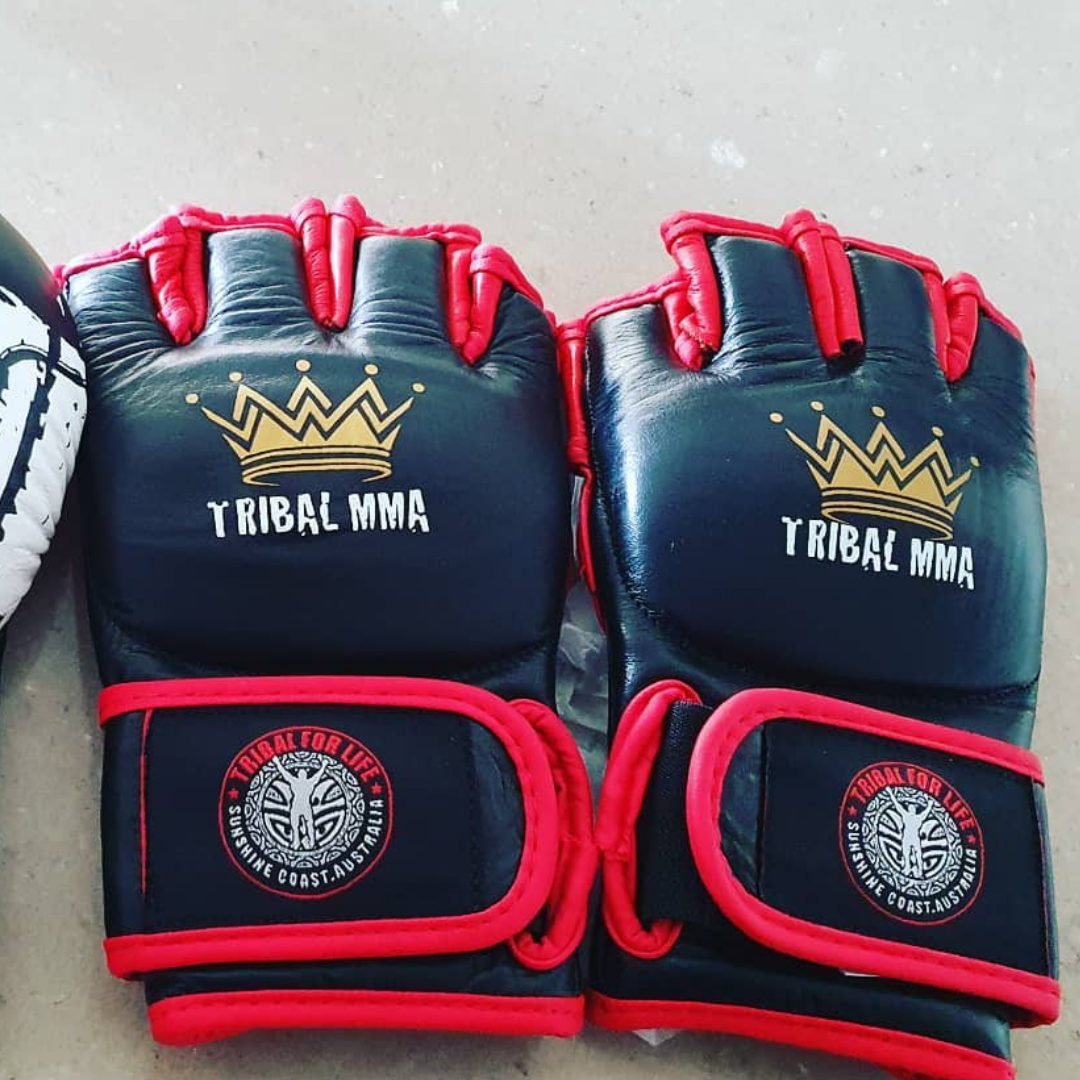 Tribal MMA leather Gloves