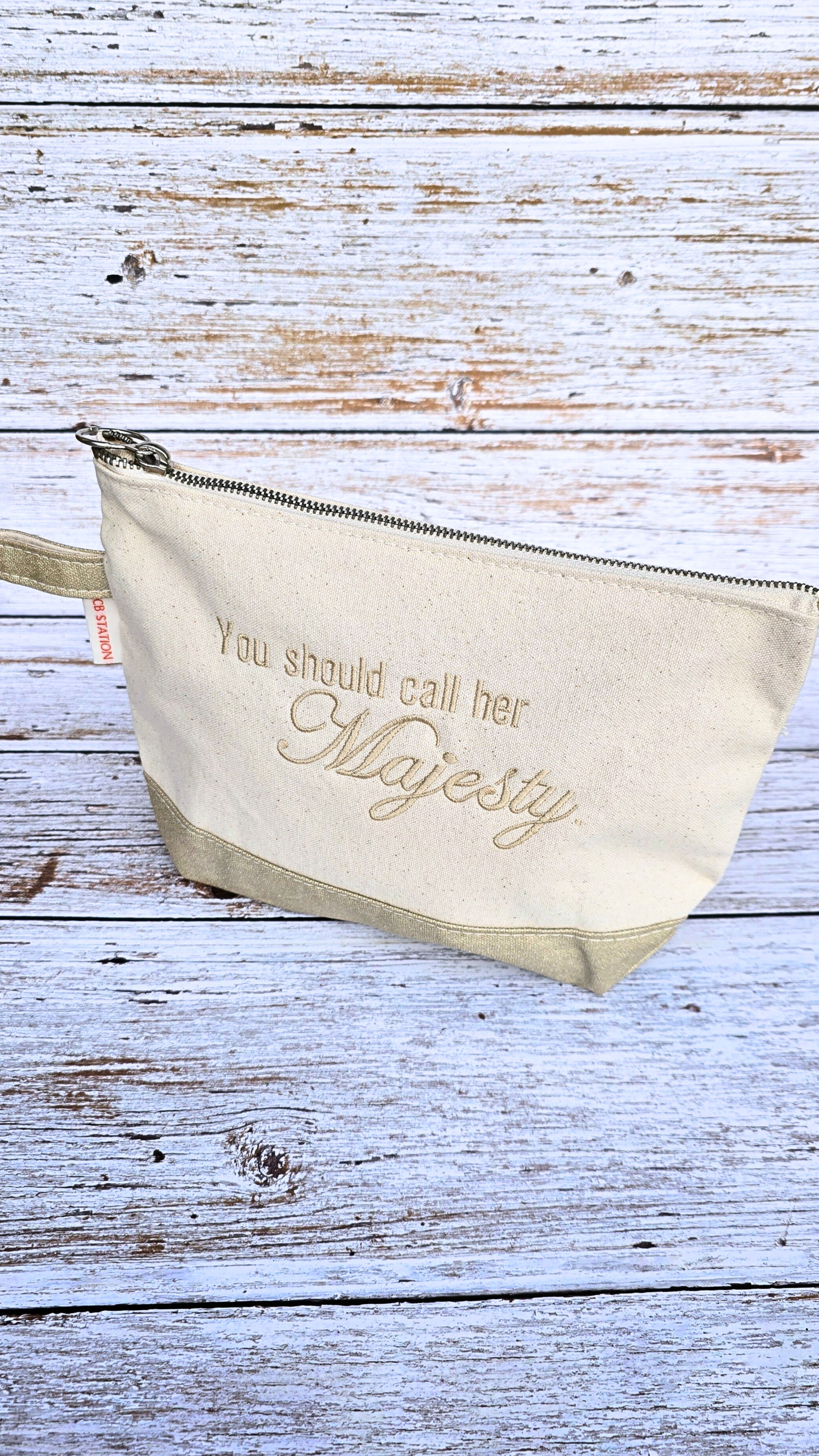 "You Should Call Her Majesty" – Embroidered Small Tote Bag