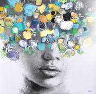 Kosa, artiste peintre, Oeuvre intitulée "Imagination"
(30X30) Vendu