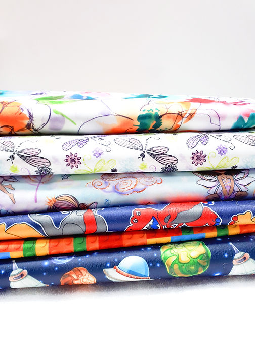 several PUL waterproof fabric of flowers and animals patterns
