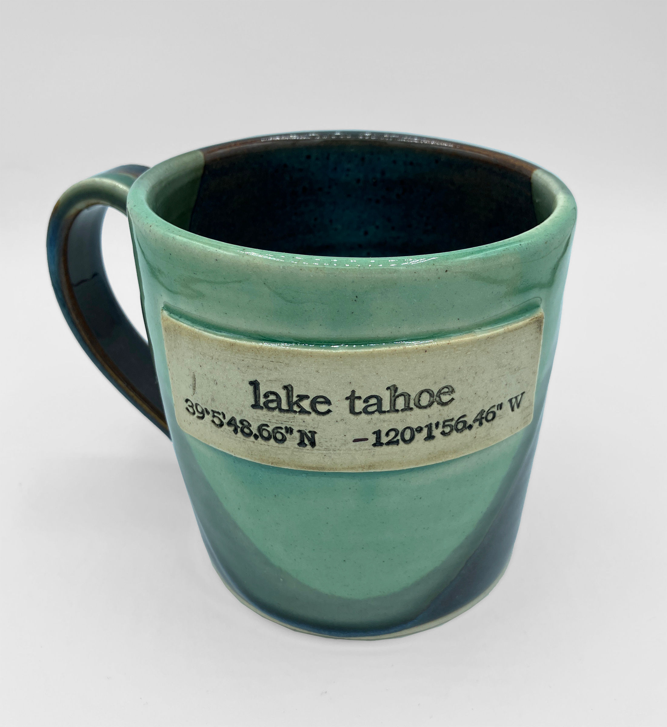 Lake Tahoe Ceramic Mug Latitude Longitude
