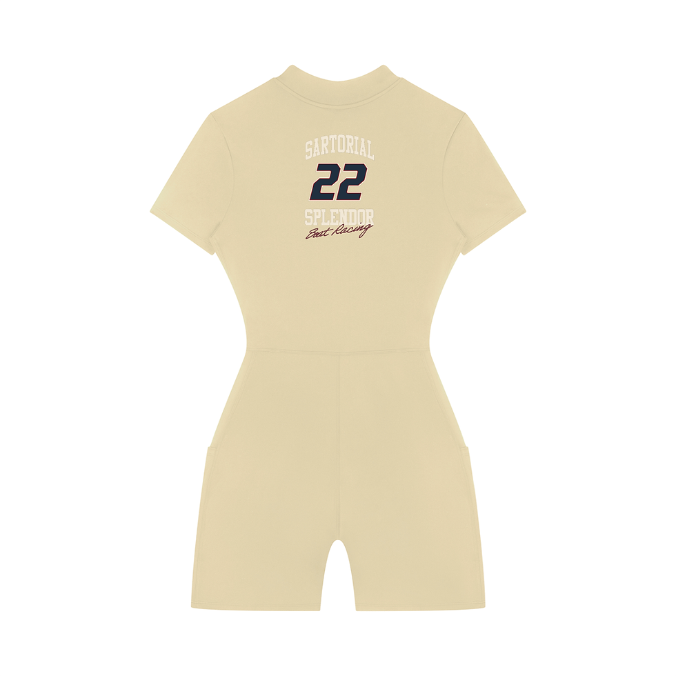Thumbnail: Women's Quarter-Zip Short Sleeve Romper