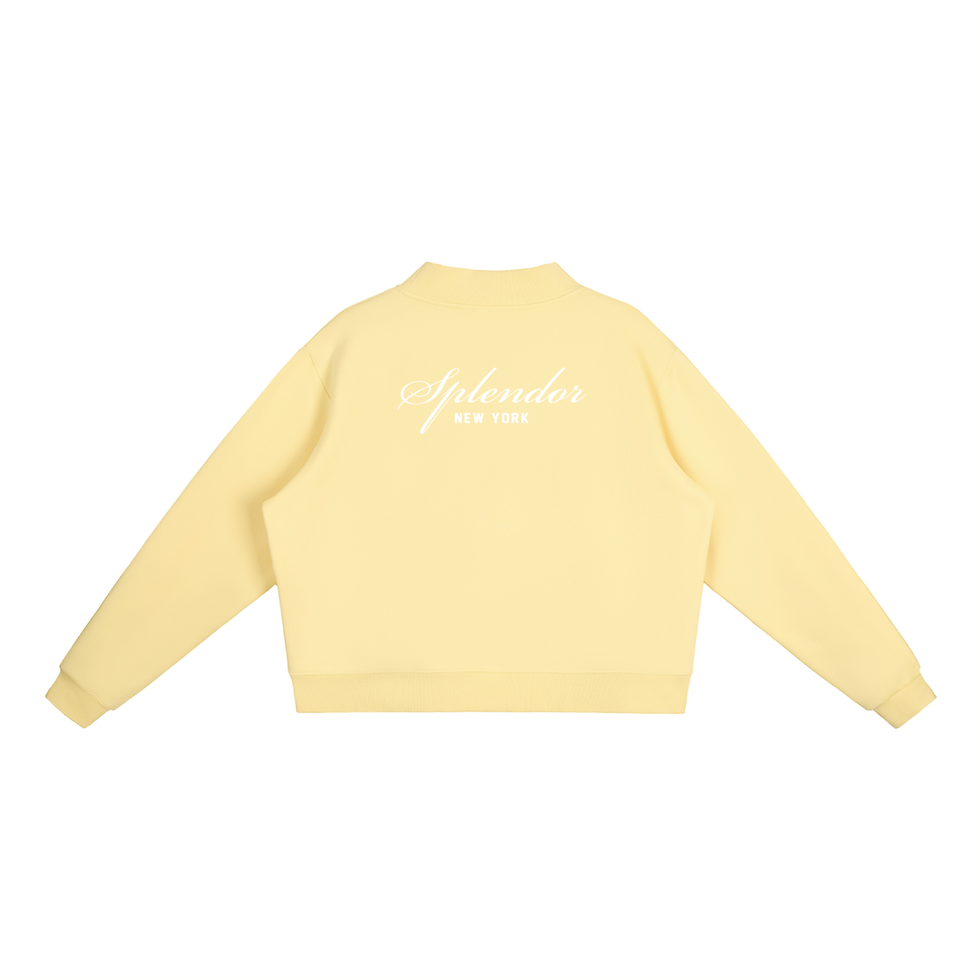 Thumbnail: Essential Fleece Mock-Neck Crew Sweatshirt
