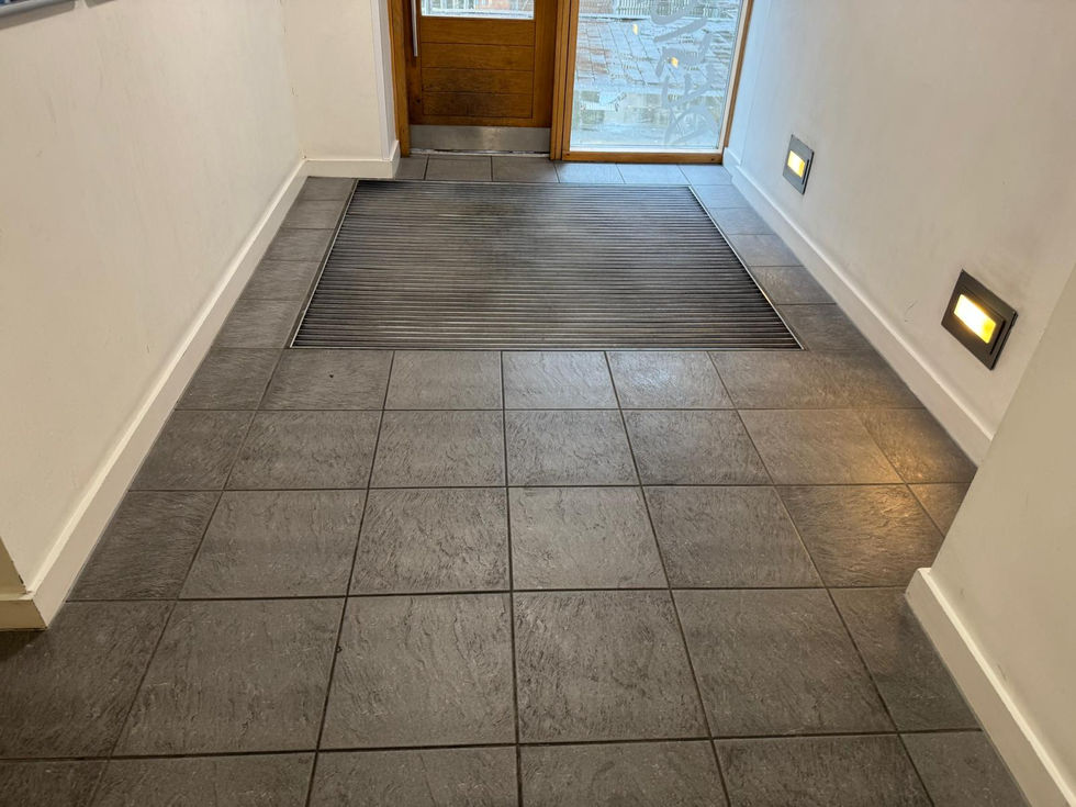 Before Commercial Entrance Matting in a communal entrance