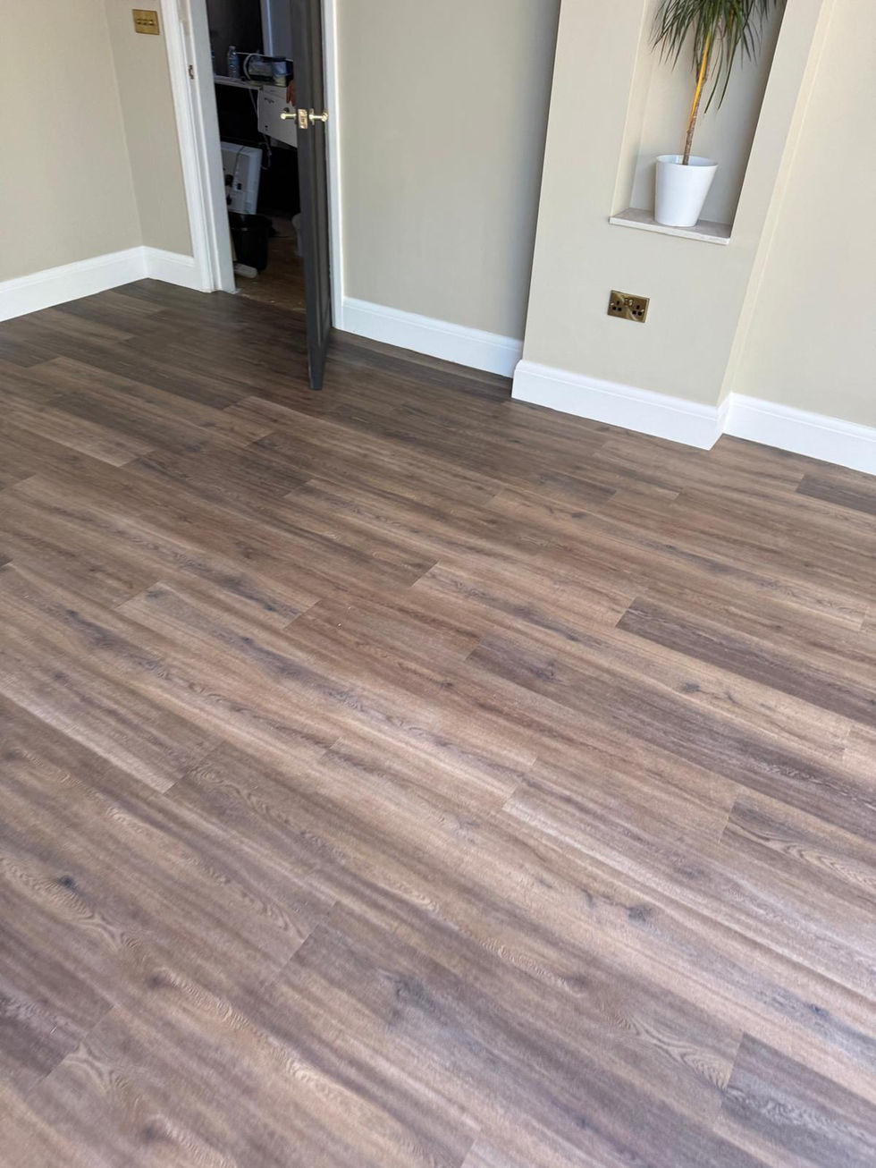 Wide completed room photograph.