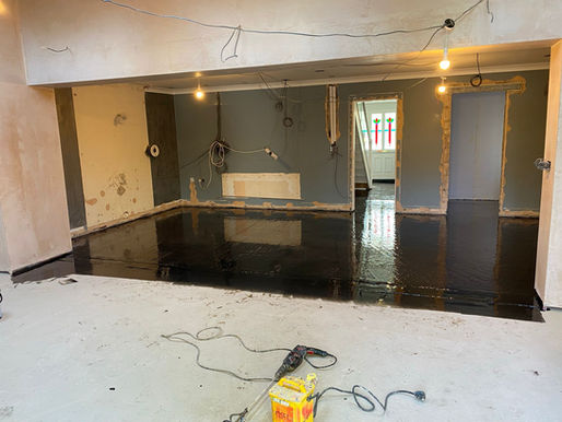 DPM that has been applied to a concrete subfloor