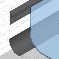 Diagram showing how coved skirting is done with capping strips and cove former