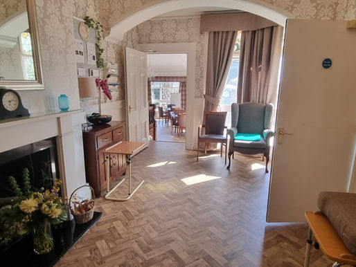 Safety vinyl installed in a corridor in a care home