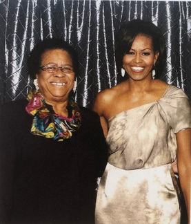Photograph of Florida Highwaymen
Mary Ann Carroll with Michele Obama.