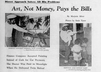 Harold Newton Florida Highwaymen Newspaper Article.