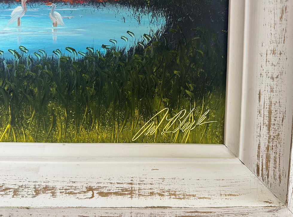Thumbnail: "Poinciana Pond" by Al Black - 18x24" Masonite
