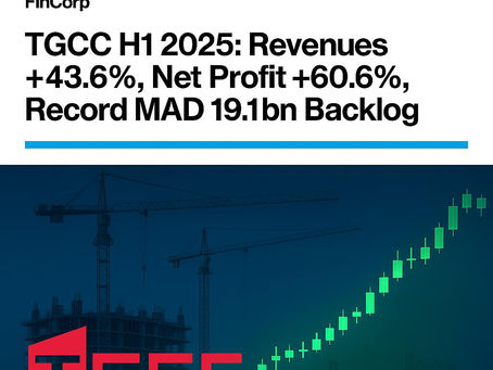 TGCC: Net Profit Up 60.6% in H1 2025, Record Order Book at MAD 19.1bn