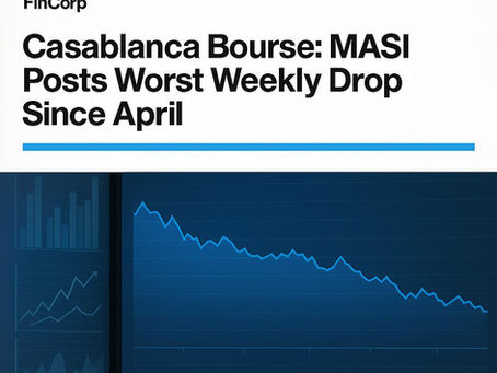 Casablanca Bourse: MASI Posts Worst Weekly Drop Since April