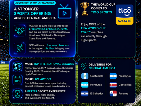 FOX Latin America y Tigo Sports anuncian un acuerdo en CA para ampliar la oferta de contenidos deportivos